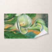 Mooie Calla Lily Flower - Migned Art Drawing Bad Handdoek (Handdoek)