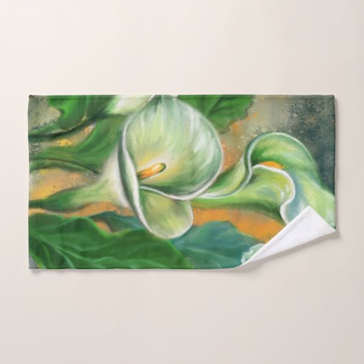 Mooie Calla Lily Flower - Migned Art Drawing Bad Handdoek (Handdoek)