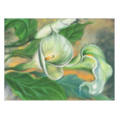 Mooie Calla Lily Flower - Migned Art Drawing Tafelkleed (Voorkant (Horizontaal))