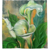 Mooie Calla Lily Flower - Migned Drawing Art - Douchegordijn (Voorkant)