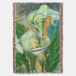 Mooie Calla Lily Flower Throw Blanket Painting Deken
