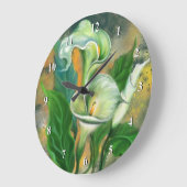 Mooie Calla Lily Flower Wall klok - Schilderen (Hoek)