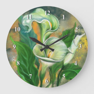 Mooie Calla Lily Flower Wall klok - Schilderen