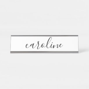 Mooie Calligrafie-naam Bureau Naambordje