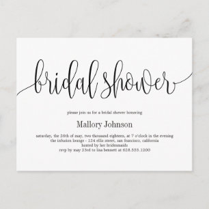 Mooie Calligraphy EDITABLE KLEUR Vrijgezellenfeest Briefkaart