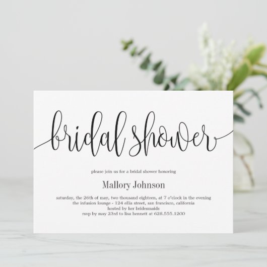 Mooie Calligraphy EDITABLE KLEUR Vrijgezellenfeest Kaart (Staand voorkant)