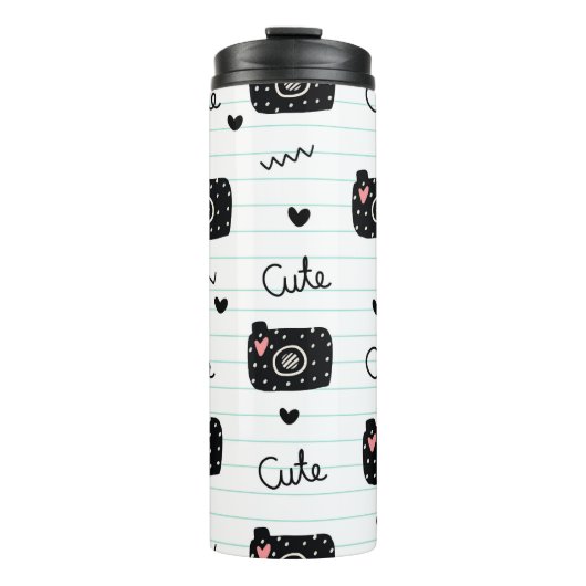 Mooie cam bedrukte papier thermosbeker (Voorkant)