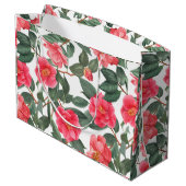 Mooie Camellia Flowers en Leaves Pattern Groot Cadeauzakje (Achterkant Gekanteld)