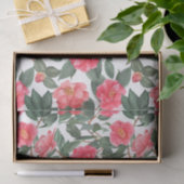 Mooie Camellia Flowers en Leaves Pattern Tissuepapier (Geschenk)