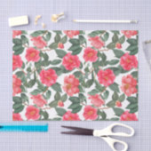 Mooie Camellia Flowers en Leaves Pattern Tissuepapier (Craft)