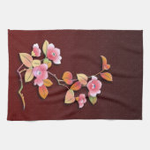 Mooie camellia tak theedoek (Horizontaal)