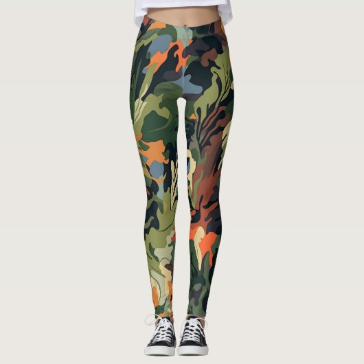 Mooie camouflage Art Leggings (Voorkant)