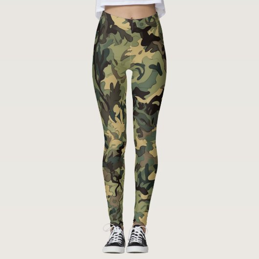 Mooie camouflage Art Leggings (Voorkant)