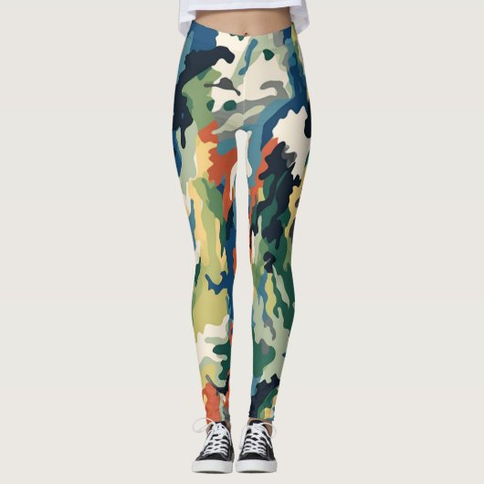 Mooie camouflage Art Leggings (Voorkant)