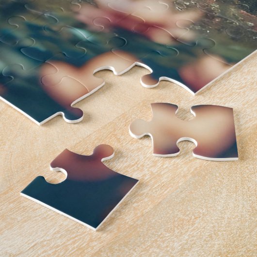 Mooie camping met bergen en tenten legpuzzel (Zijkant)