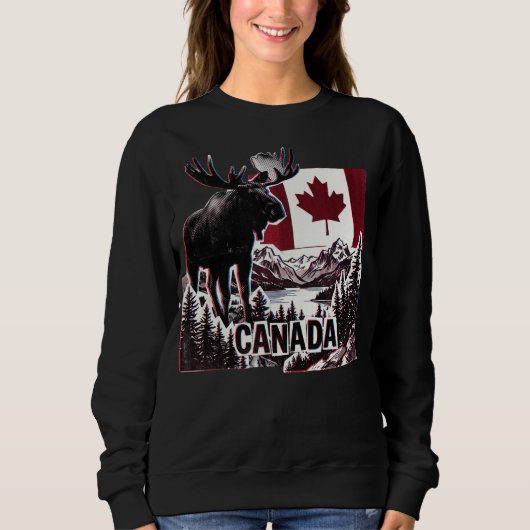 Mooie Canada. Canadese vlag. Canadese eland. T Trui (Voorkant)