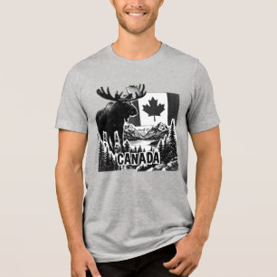 Mooie Canada. Canadese vlag. Canadese eland. Tri-Blend Shirt