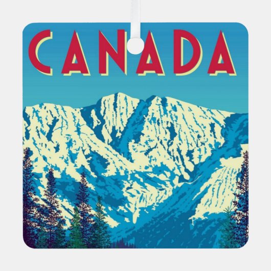 Mooie Canadese Bergen Ornament (Voorkant)