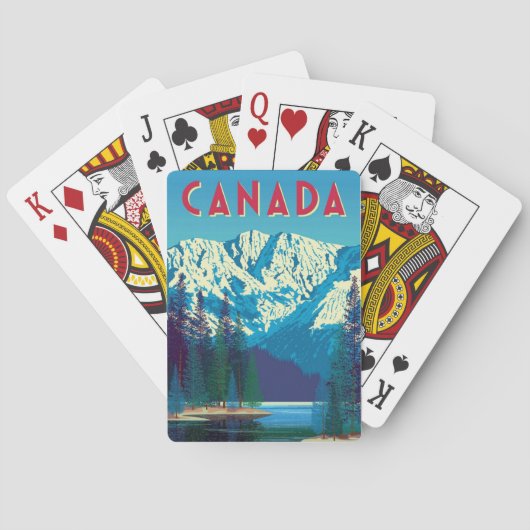 Mooie Canadese Bergen Speelkaarten (Achterkant)