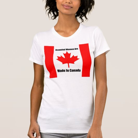 Mooie Canadese vrouwen T-shirt (Voorkant)