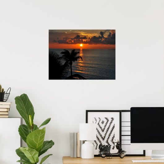 Mooie Cancun Sunset Poster (Thuiskantoor)