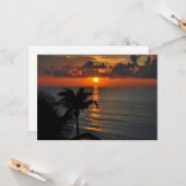 Mooie Cancun zonsondergang Kaart (Voorkant / Achterkant in situ)