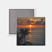 Mooie Cancun zonsondergang Magneet (Voorkant / Achterkant)