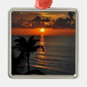 Mooie Cancun zonsondergang Metalen Ornament