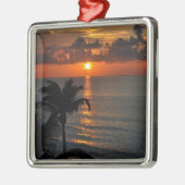 Mooie Cancun zonsondergang Metalen Ornament (Links)