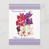 Mooie Canvas Floral Briefkaart Art (Voorkant)