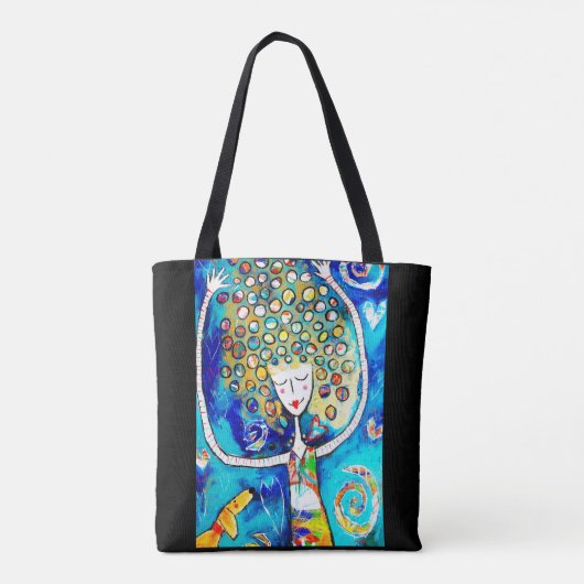 Mooie canvas tas "Bliss" (Achterkant)