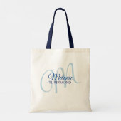 Mooie Canvas tas met haar naam en Initiaal (Achterkant)