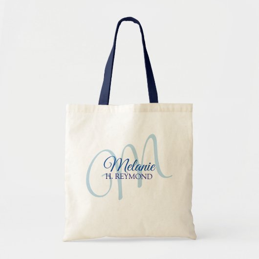 Mooie Canvas tas met haar naam en Initiaal (Voorkant)