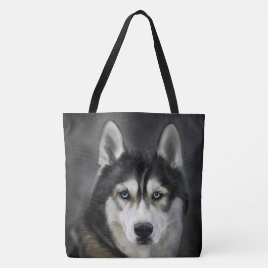 Mooie Canvas tas van Siberian Husky (Voorkant)