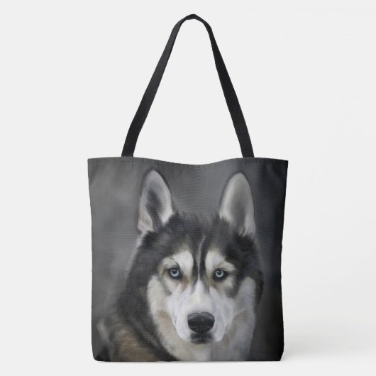 Mooie Canvas tas van Siberian Husky (Achterkant)