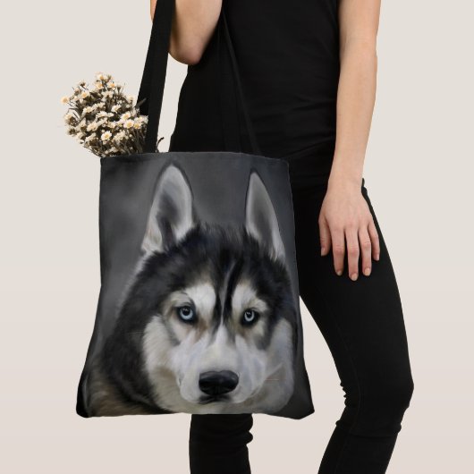 Mooie Canvas tas van Siberian Husky (Dichtbij)