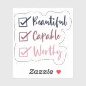 Mooie capabele waardige waterdichte Sticker set (Vel)