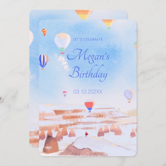 Mooie Cappadocia heteluchtballon verjaardag Kaart (Voorkant / Achterkant)