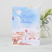 Mooie Cappadocia heteluchtballon verjaardag Kaart (Staand voorkant)