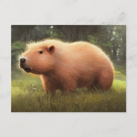 Mooie Capybara Ansichtkaart Briefkaart (Voorkant)