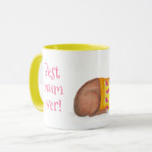Mooie capybara 'Beste moeder ooit' mok (Voorkant links)