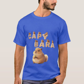 Mooie Capybara Familie Grafische T-shirt, Donzig D T-shirt