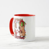 Mooie Capybara Kerstverlichting Feestelijke Feest Mok (Voorkant links)
