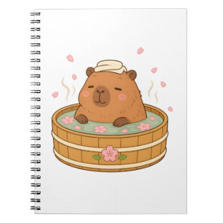 Mooie Capybara Sakura Onsen Kersenbloesem Notitieb Notitieboek