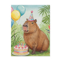 Mooie Capybara Verjaardagskaart