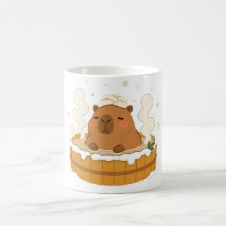 Mooie Capybara Winter Onsen Sneeuw Warmwaterbron M Koffiemok