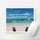 Mooie Caraïbische wateren, humoristische prijsopga Muismat (Met muis)