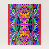 Mooie carnaval van kleuren abstracte kunst legpuzzel (Verticaal)