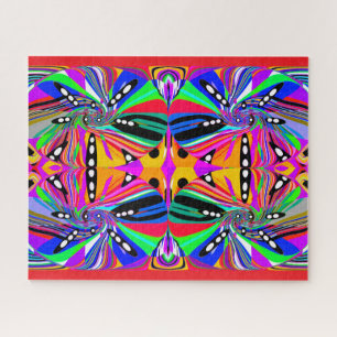 Mooie carnaval van kleuren abstracte kunst legpuzzel