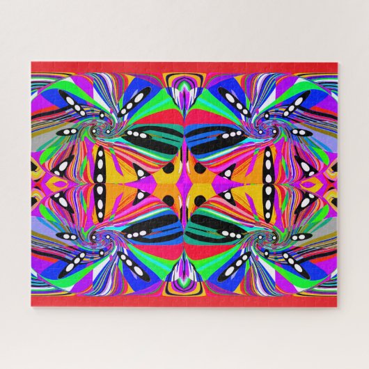 Mooie carnaval van kleuren abstracte kunst legpuzzel (Horizontaal)